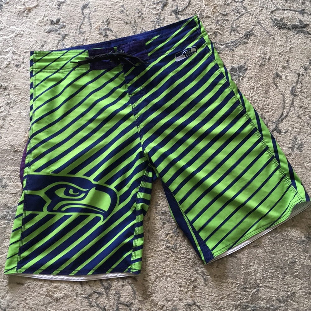 Seattle Seahawks swim trunks 34